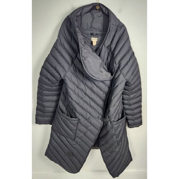 Duluth Trading Col Jackets & Blazers - Duluth Trading Co. Women's Sz. M/L Black Down Double Buckle Coat AS IS